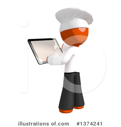 Orange Man Chef Clipart #1374241 by Leo Blanchette