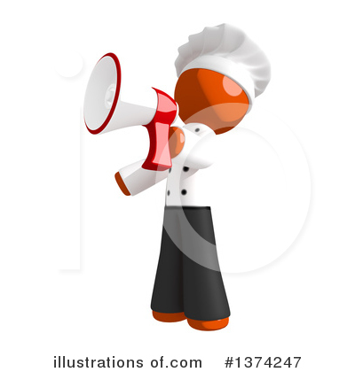 Orange Man Chef Clipart #1374247 by Leo Blanchette
