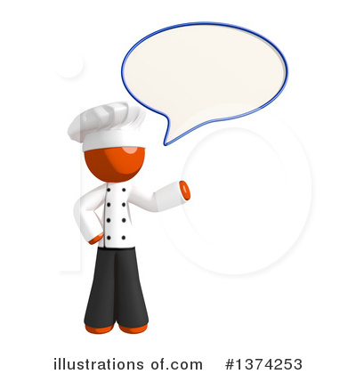 Orange Man Chef Clipart #1374253 by Leo Blanchette