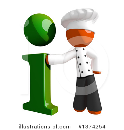 Orange Man Chef Clipart #1374254 by Leo Blanchette