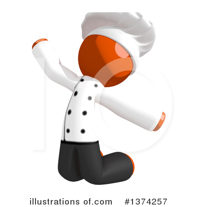 Orange Man Chef Clipart #1374257 by Leo Blanchette