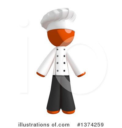 Orange Man Chef Clipart #1374259 by Leo Blanchette