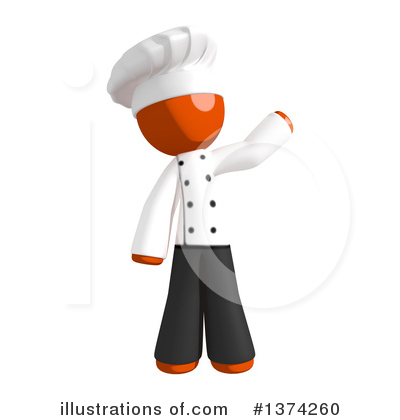 Orange Man Chef Clipart #1374260 by Leo Blanchette