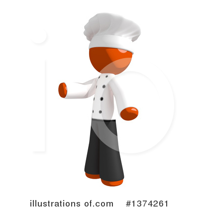 Orange Man Chef Clipart #1374261 by Leo Blanchette