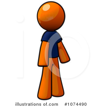 Royalty-Free (RF) Orange Man Clipart Illustration by Leo Blanchette - Stock Sample #1074490