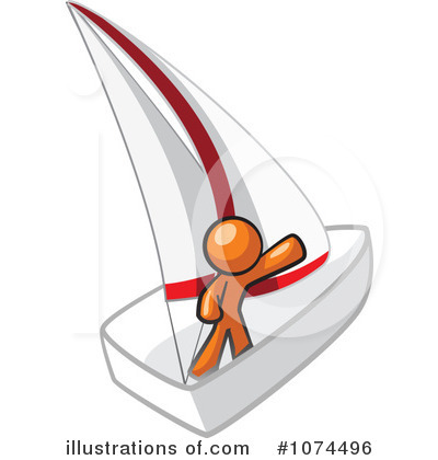 Royalty-Free (RF) Orange Man Clipart Illustration by Leo Blanchette - Stock Sample #1074496