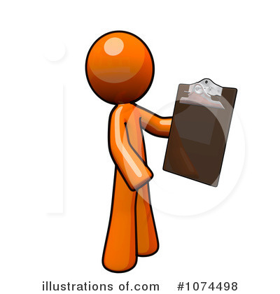 Royalty-Free (RF) Orange Man Clipart Illustration by Leo Blanchette - Stock Sample #1074498