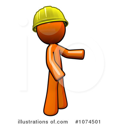 Royalty-Free (RF) Orange Man Clipart Illustration by Leo Blanchette - Stock Sample #1074501