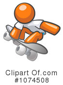 Orange Man Clipart #1074508 by Leo Blanchette