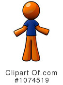 Orange Man Clipart #1074519 by Leo Blanchette