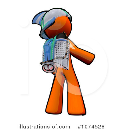 Royalty-Free (RF) Orange Man Clipart Illustration by Leo Blanchette - Stock Sample #1074528
