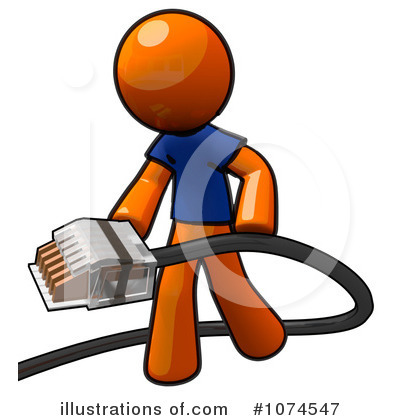 Royalty-Free (RF) Orange Man Clipart Illustration by Leo Blanchette - Stock Sample #1074547