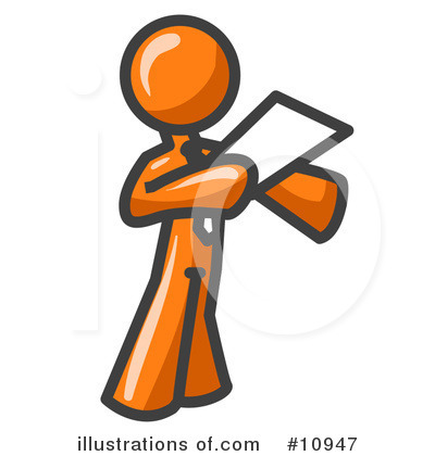 Royalty-Free (RF) Orange Man Clipart Illustration by Leo Blanchette - Stock Sample #10947