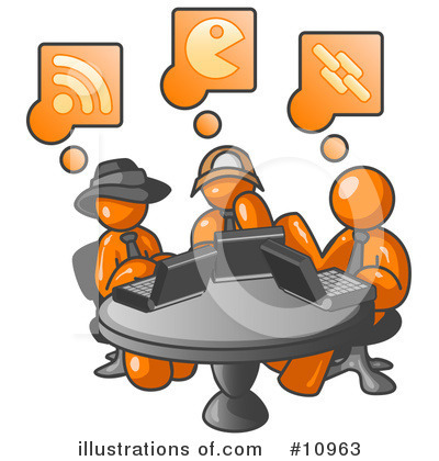 Royalty-Free (RF) Orange Man Clipart Illustration by Leo Blanchette - Stock Sample #10963