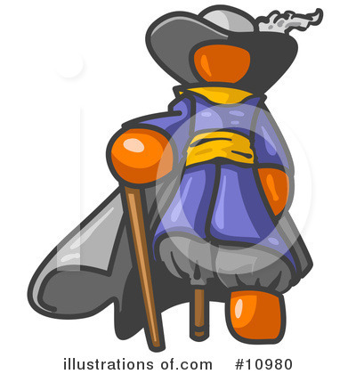 Royalty-Free (RF) Orange Man Clipart Illustration by Leo Blanchette - Stock Sample #10980