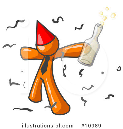 Royalty-Free (RF) Orange Man Clipart Illustration by Leo Blanchette - Stock Sample #10989