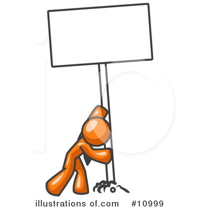 Royalty-Free (RF) Orange Man Clipart Illustration by Leo Blanchette - Stock Sample #10999