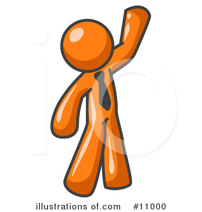 Royalty-Free (RF) Orange Man Clipart Illustration by Leo Blanchette - Stock Sample #11000
