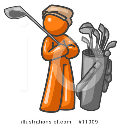 Golf Clubs Clipart #11009 by Leo Blanchette