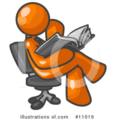 Royalty-Free (RF) Orange Man Clipart Illustration by Leo Blanchette - Stock Sample #11019