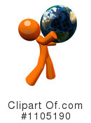 Orange Man Clipart #1105190 by Leo Blanchette