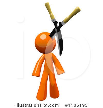 Royalty-Free (RF) Orange Man Clipart Illustration by Leo Blanchette - Stock Sample #1105193