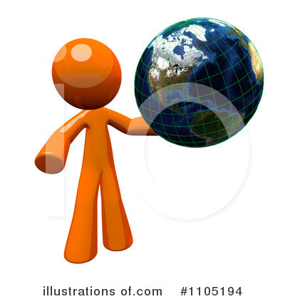 Royalty-Free (RF) Orange Man Clipart Illustration by Leo Blanchette - Stock Sample #1105194
