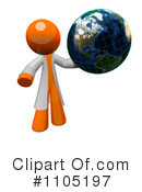 Orange Man Clipart #1105197 by Leo Blanchette