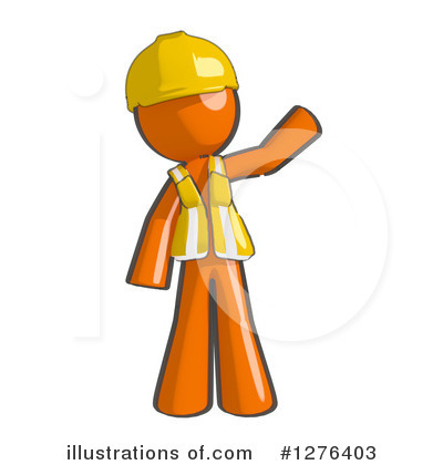 Royalty-Free (RF) Orange Man Clipart Illustration by Leo Blanchette - Stock Sample #1276403