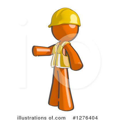 Royalty-Free (RF) Orange Man Clipart Illustration by Leo Blanchette - Stock Sample #1276404