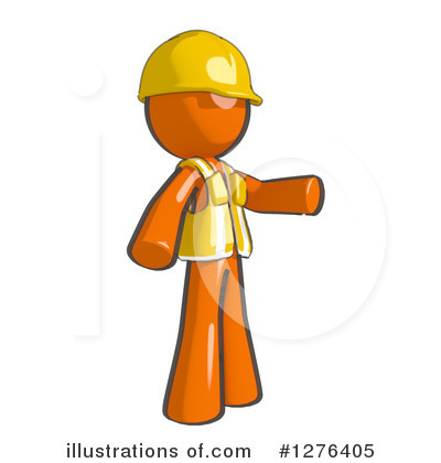 Royalty-Free (RF) Orange Man Clipart Illustration by Leo Blanchette - Stock Sample #1276405