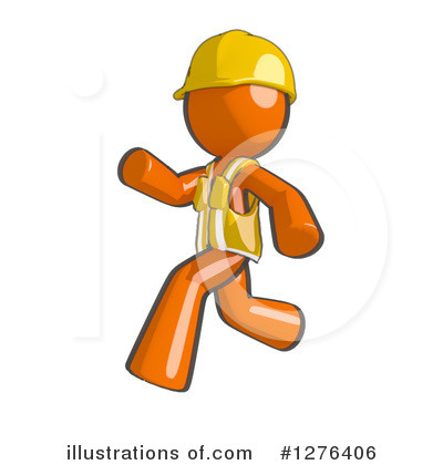 Royalty-Free (RF) Orange Man Clipart Illustration by Leo Blanchette - Stock Sample #1276406