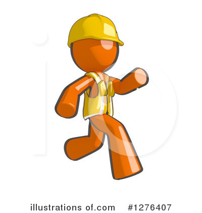 Royalty-Free (RF) Orange Man Clipart Illustration by Leo Blanchette - Stock Sample #1276407
