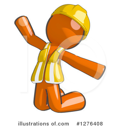 Royalty-Free (RF) Orange Man Clipart Illustration by Leo Blanchette - Stock Sample #1276408
