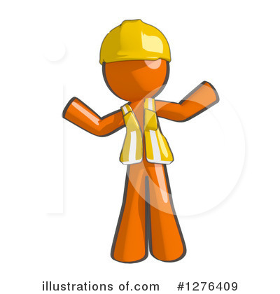 Royalty-Free (RF) Orange Man Clipart Illustration by Leo Blanchette - Stock Sample #1276409