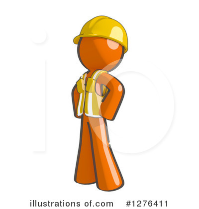 Royalty-Free (RF) Orange Man Clipart Illustration by Leo Blanchette - Stock Sample #1276411