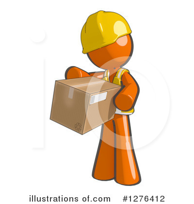 Royalty-Free (RF) Orange Man Clipart Illustration by Leo Blanchette - Stock Sample #1276412
