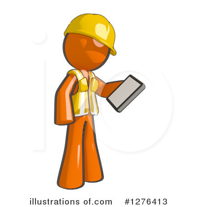 Royalty-Free (RF) Orange Man Clipart Illustration by Leo Blanchette - Stock Sample #1276413