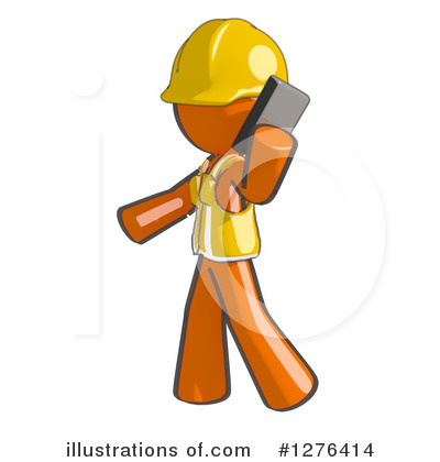 Royalty-Free (RF) Orange Man Clipart Illustration by Leo Blanchette - Stock Sample #1276414