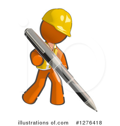 Royalty-Free (RF) Orange Man Clipart Illustration by Leo Blanchette - Stock Sample #1276418