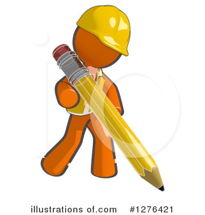 Royalty-Free (RF) Orange Man Clipart Illustration by Leo Blanchette - Stock Sample #1276421