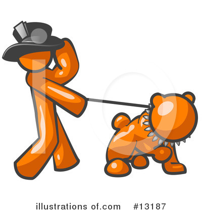 Royalty-Free (RF) Orange Man Clipart Illustration by Leo Blanchette - Stock Sample #13187