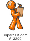 Orange Man Clipart #13200 by Leo Blanchette