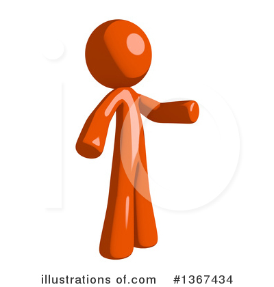 Royalty-Free (RF) Orange Man Clipart Illustration by Leo Blanchette - Stock Sample #1367434