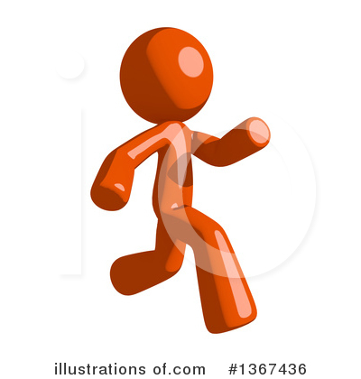 Royalty-Free (RF) Orange Man Clipart Illustration by Leo Blanchette - Stock Sample #1367436