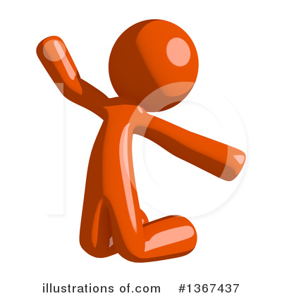 Royalty-Free (RF) Orange Man Clipart Illustration by Leo Blanchette - Stock Sample #1367437