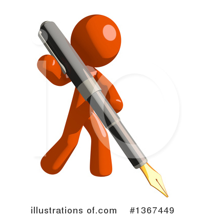 Royalty-Free (RF) Orange Man Clipart Illustration by Leo Blanchette - Stock Sample #1367449