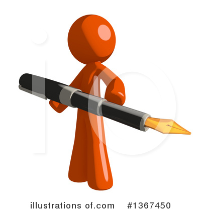Royalty-Free (RF) Orange Man Clipart Illustration by Leo Blanchette - Stock Sample #1367450