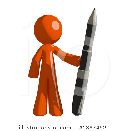 Royalty-Free (RF) Orange Man Clipart Illustration by Leo Blanchette - Stock Sample #1367452