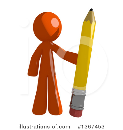 Royalty-Free (RF) Orange Man Clipart Illustration by Leo Blanchette - Stock Sample #1367453
